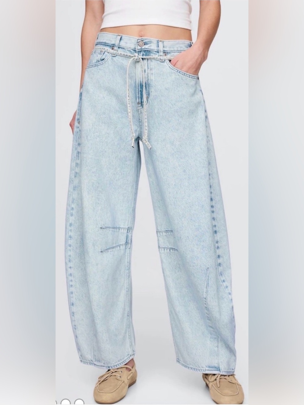 Gap Horseshoe High Rise Jeans Ultrasoft Denim Light Acid Wash Size 4R / 27 EUC
